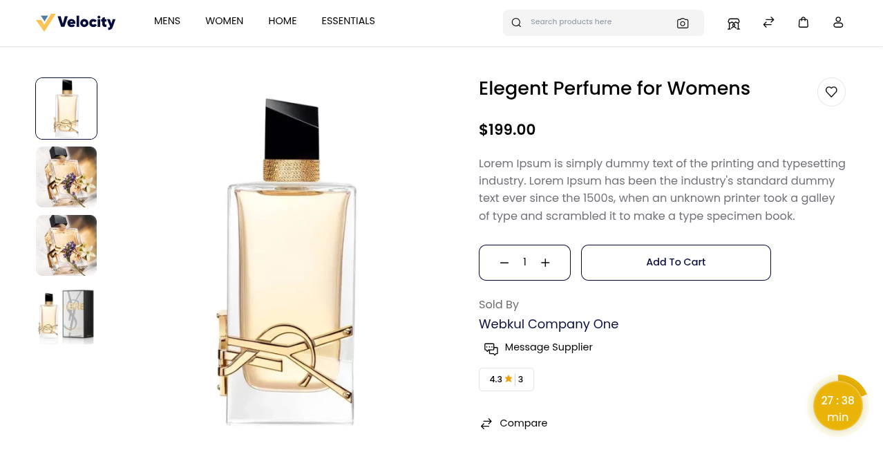 Product Page Message Button