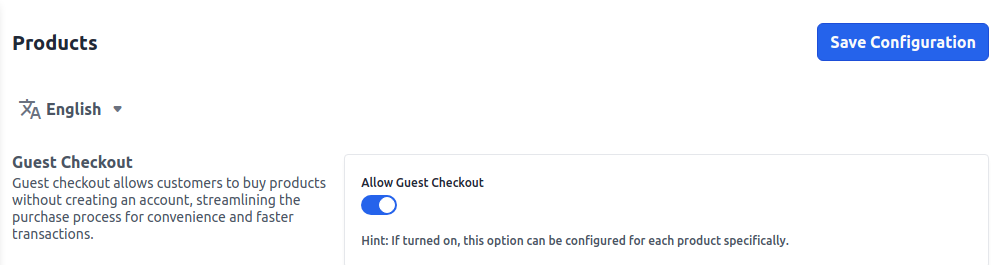 Guest Checkout Settings