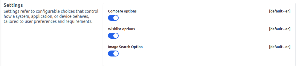 Configurable Choices Options