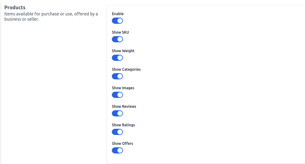 Products Rich Snippets