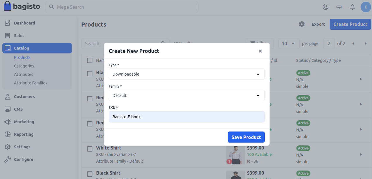 Downloadable Product Creation