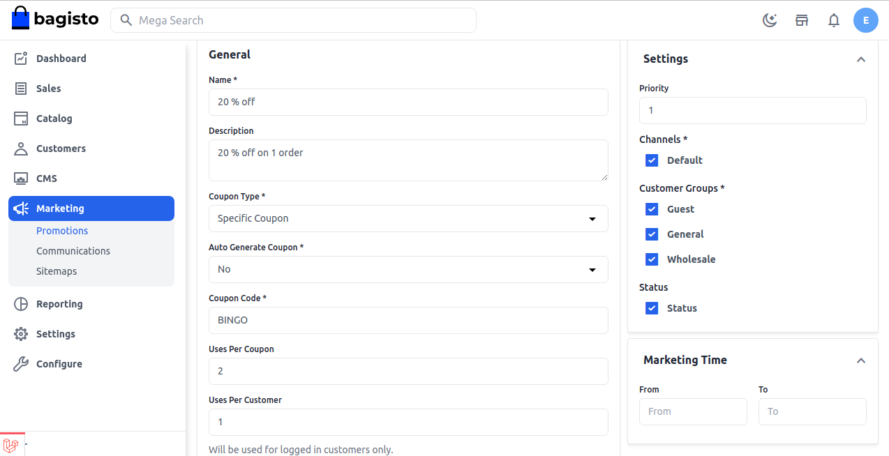 Cart Rule Configurations