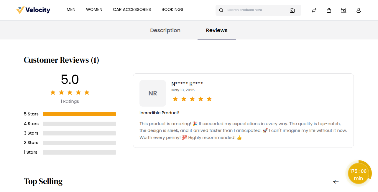 Admin Customer Review