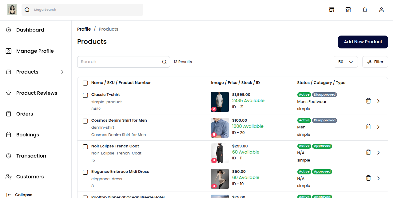 Product Disapproved State