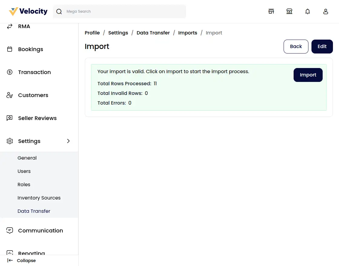 Customer Email and Password