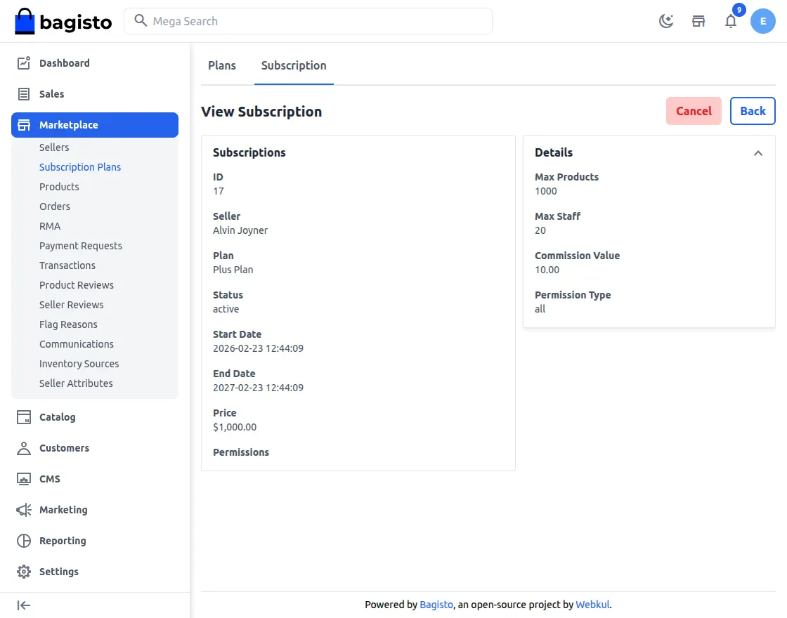 Global Commission Configuration