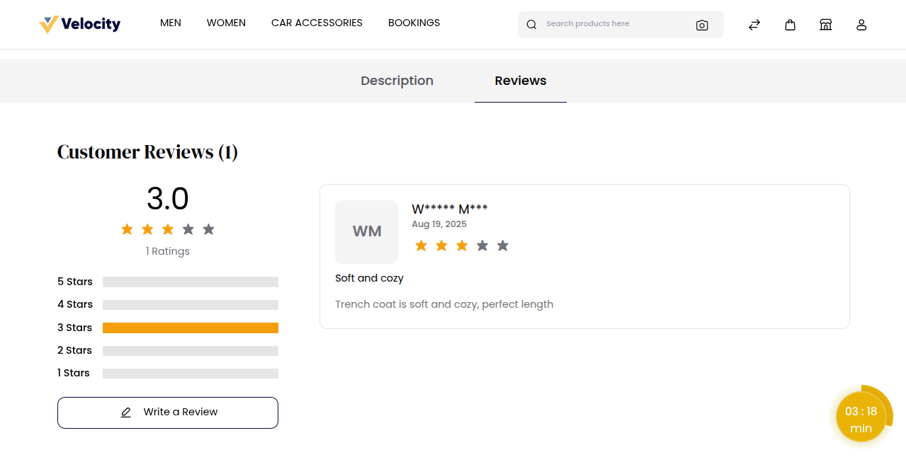 Customer Review for Product Seller