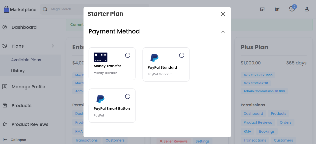 Global Commission Configuration